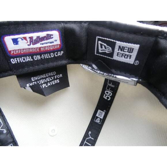 New Era 59Fifty Detroit Tigers‎ Official On-Field Baseball Cap Beige Size 7 5/8 - Picture 8 of 11